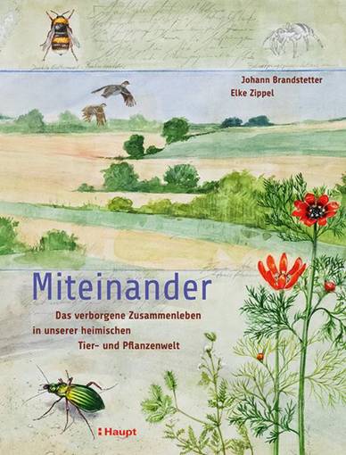 Cover des Buches 'Miteinander – Das verborgene Zusammenleben in unserer heimischen Tier- und Pflanzenwelt'