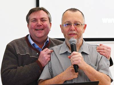 Ernsthaftigkeit schließt den Spaß an der Sache nicht aus - Dr. Jürgen Ott (links) und Stefan Munzinger // (c) Bernd Petri