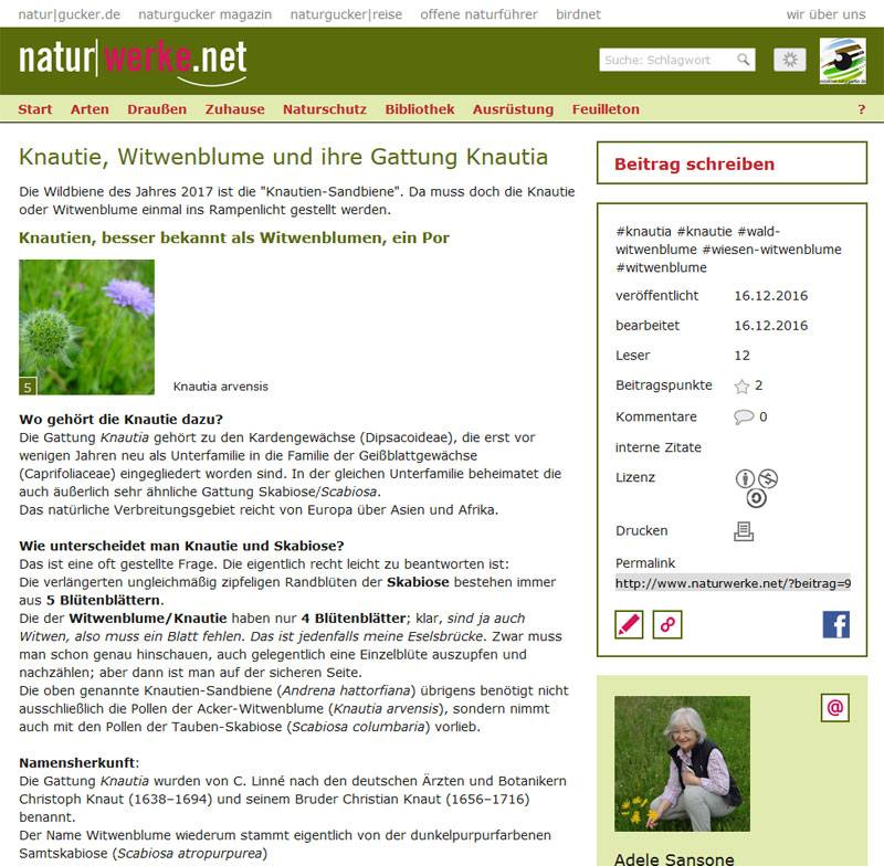 Startseite von naturwerke.net